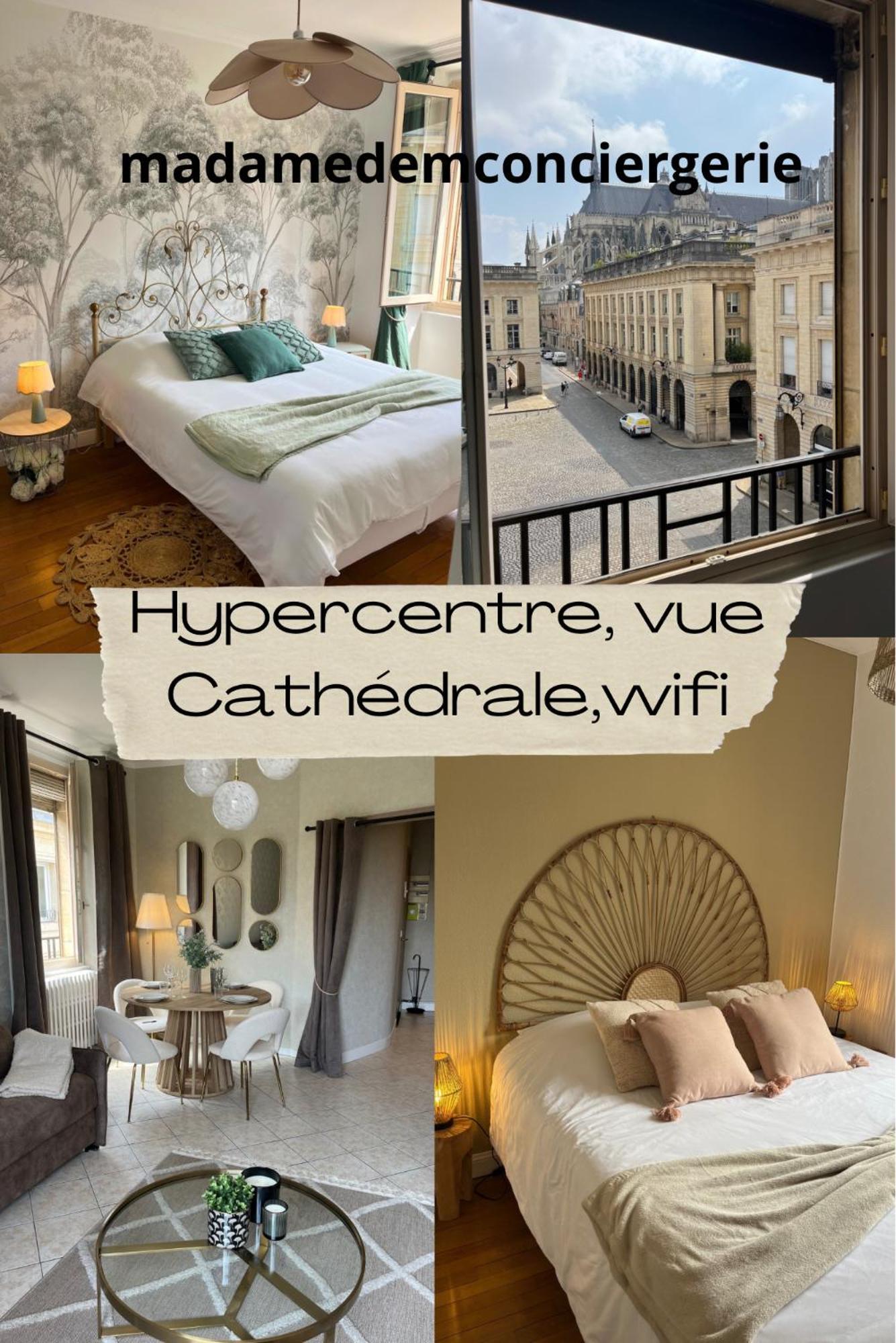 Royal Home, Hypercentre Reims Avec Vue Cathedrale Eksteriør bilde